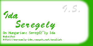 ida seregely business card